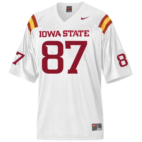 Iowa State Cyclones Men's #87 Easton Dean Nike NCAA Authentic White College Stitched Football Jersey KY42T86FS